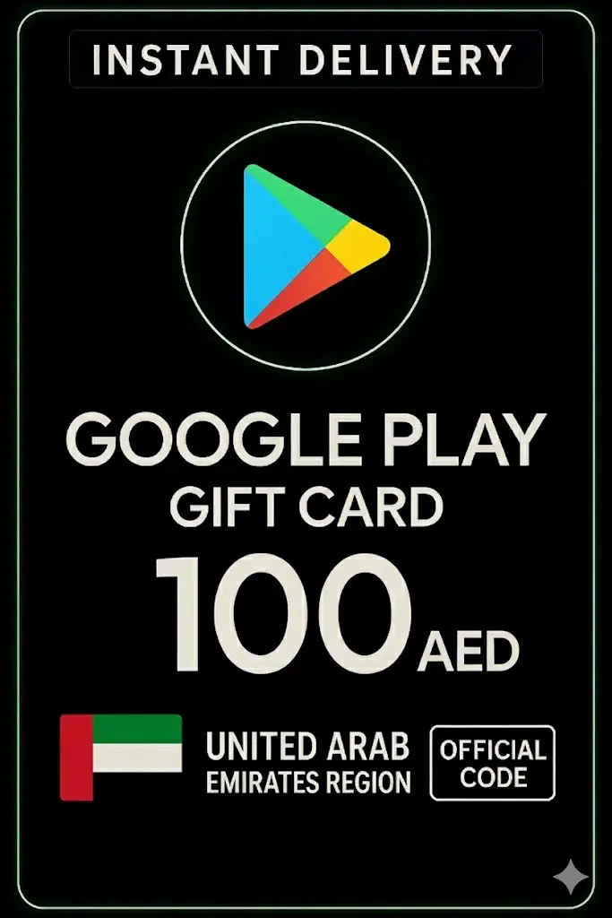Карти дахонӣ Google Play - Имороти Арабии Муттаҳида AED 100 Карти дахонӣ Google Play - Имороти Арабии Муттаҳида AED 100
