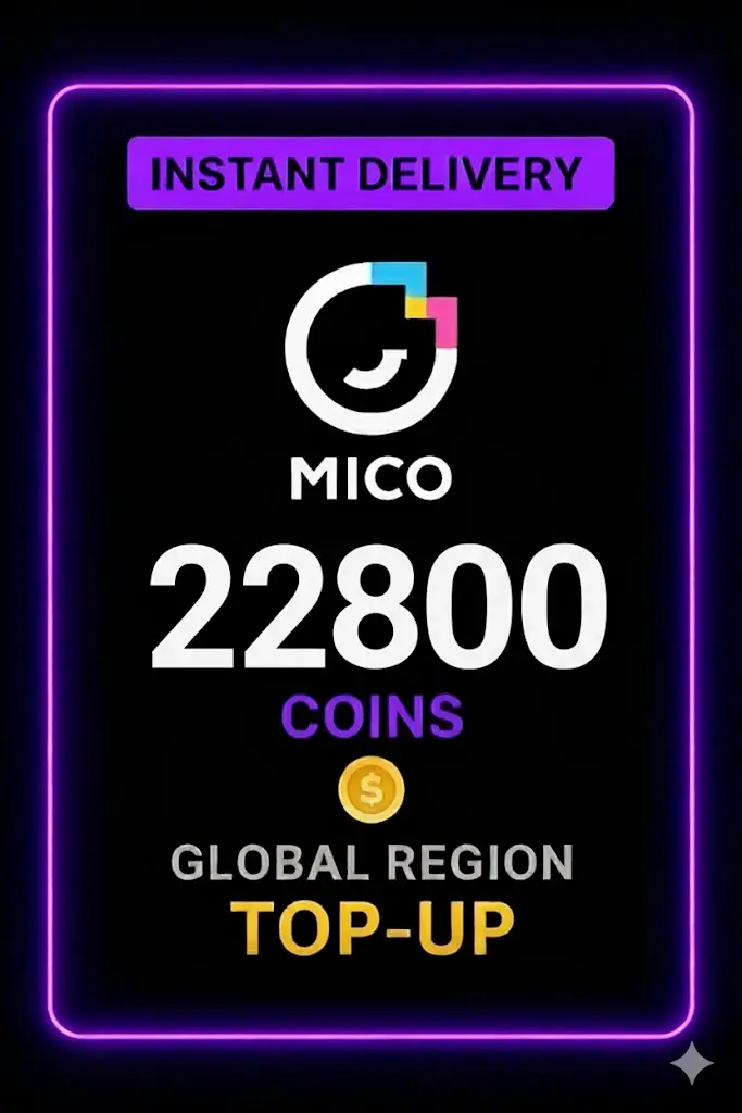 Mico Live - 22800 Coins Top-Up (Global) Mico Live - 22800 Coins Top-Up (Global)
