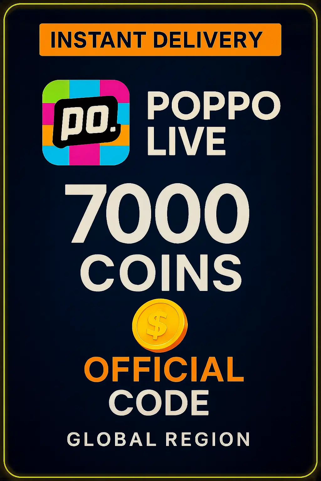 Poppo Ao Vivo - 7000 Moedas Poppo Ao Vivo - 7000 Moedas