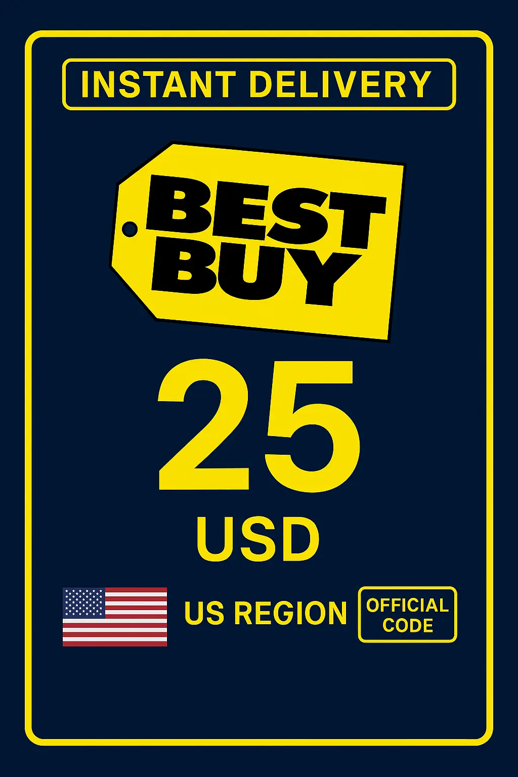 Carte-cadeau Best Buy 25 $ US Carte-cadeau Best Buy 25 $ US