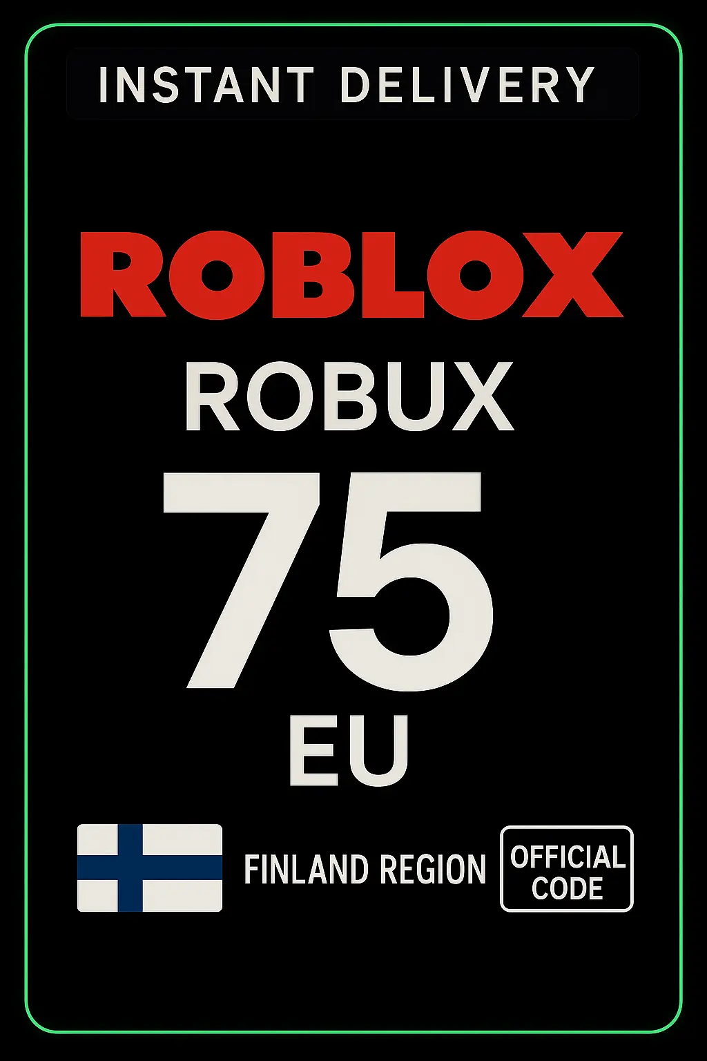 Roblox 75 Euro Game Card (EU) Roblox 75 Euro Game Card (EU)
