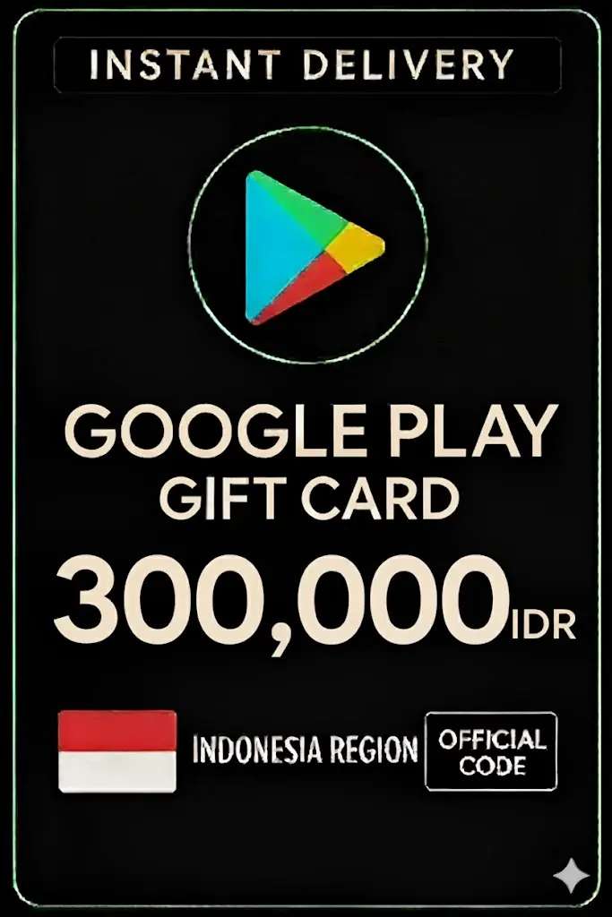 Google Play подаръчна карта - Индонезия IDR 300.000 Google Play подаръчна карта - Индонезия IDR 300.000