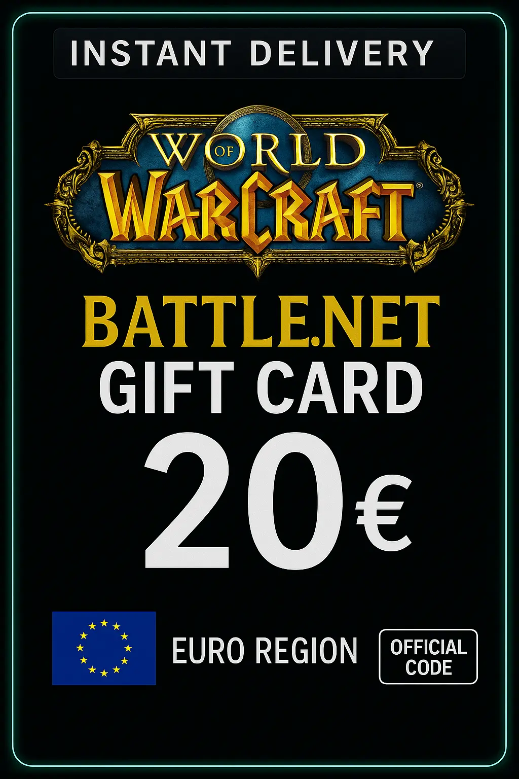 Светот на Варакрафт 20 € BattleNet подарочна картичка (ЕУ) Светот на Варакрафт 20 € BattleNet подарочна картичка (ЕУ)