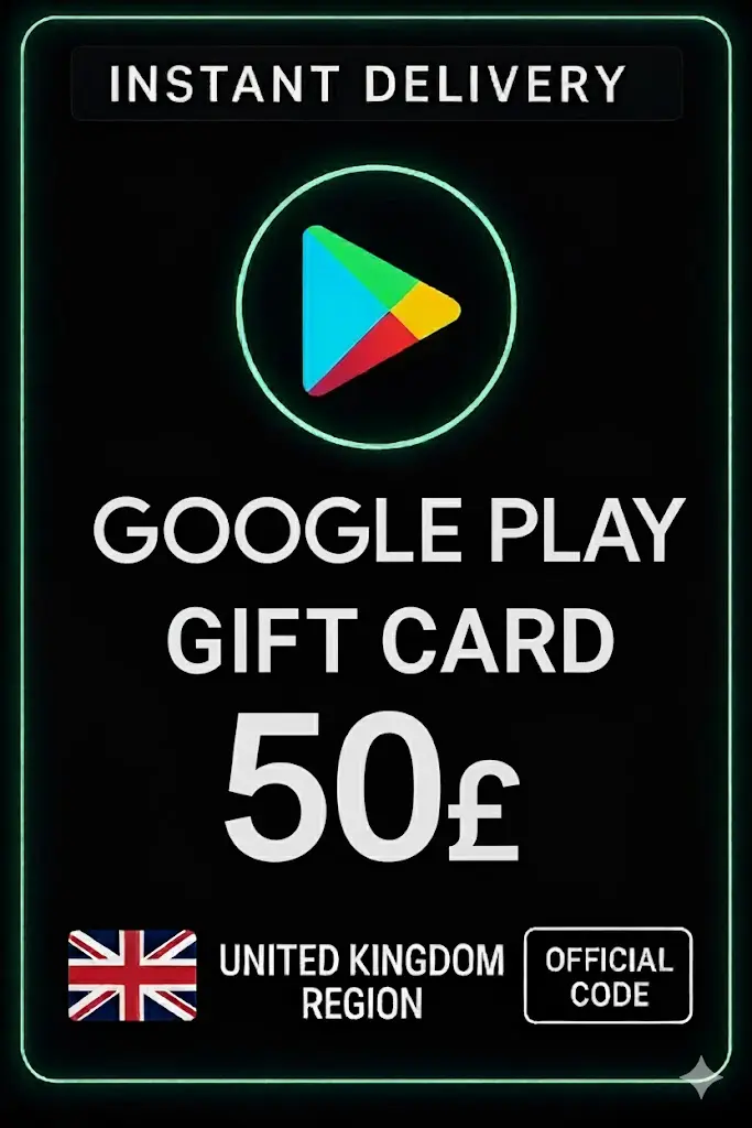 Google Play Presentkort - Storbritannien 50 £ Google Play Presentkort - Storbritannien 50 £