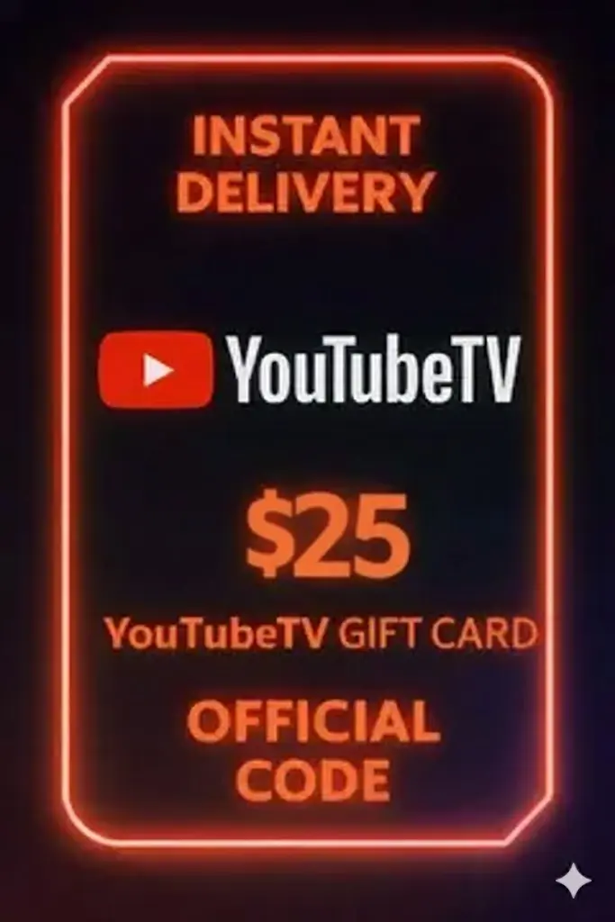 Kartu Hadiah YouTube TV - 25$ Kartu Hadiah YouTube TV - 25$