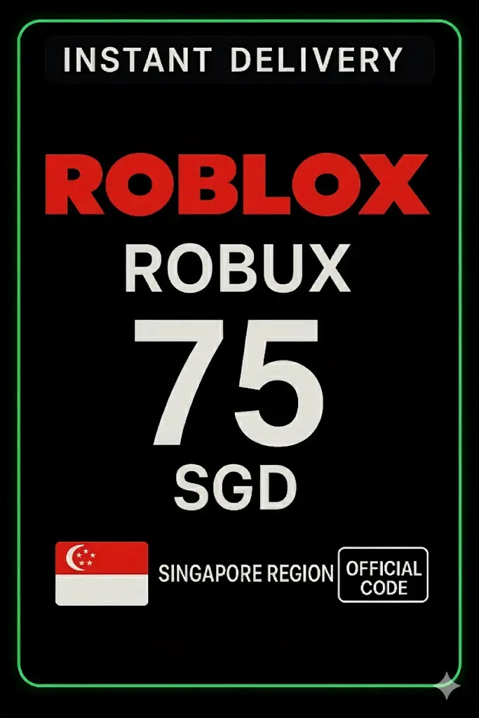 Roblox 75 SGD Game Card (SG) Roblox 75 SGD Game Card (SG)