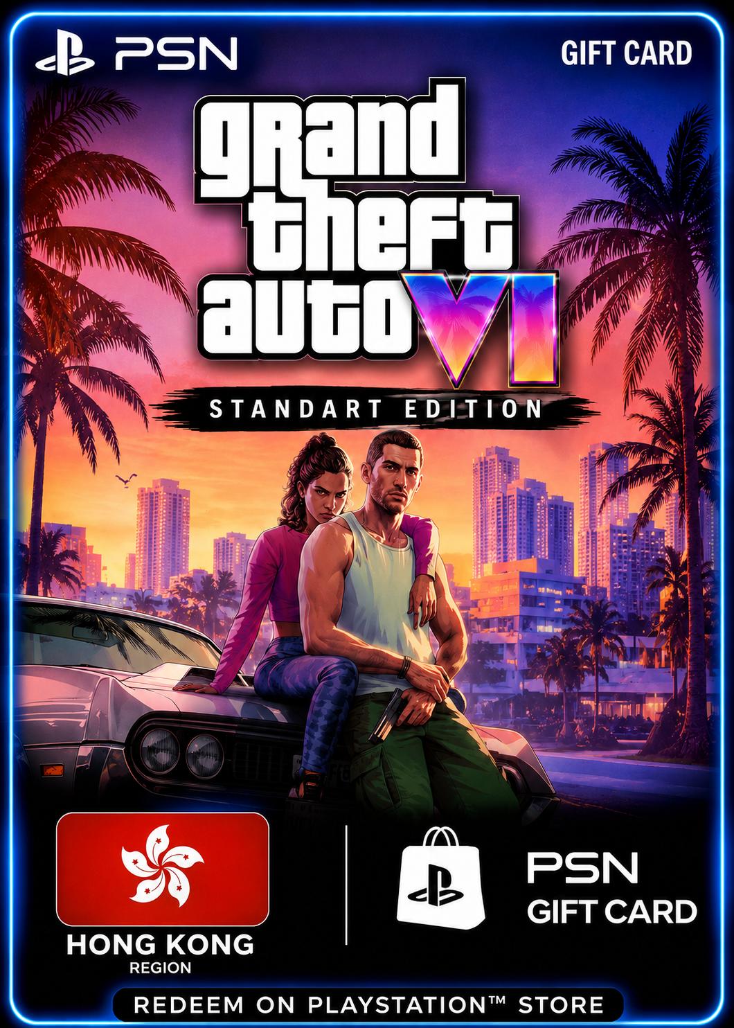 GTA 6: Standart Edition - PSN Gift Card (Hong Kong)