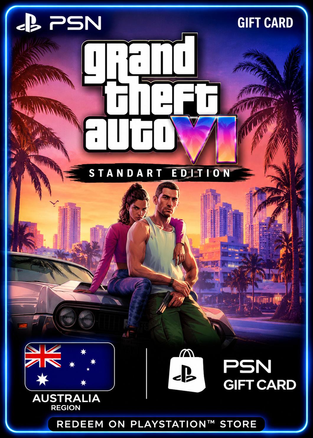 GTA 6: Standart Edition - PSN Gift Card (Australia)