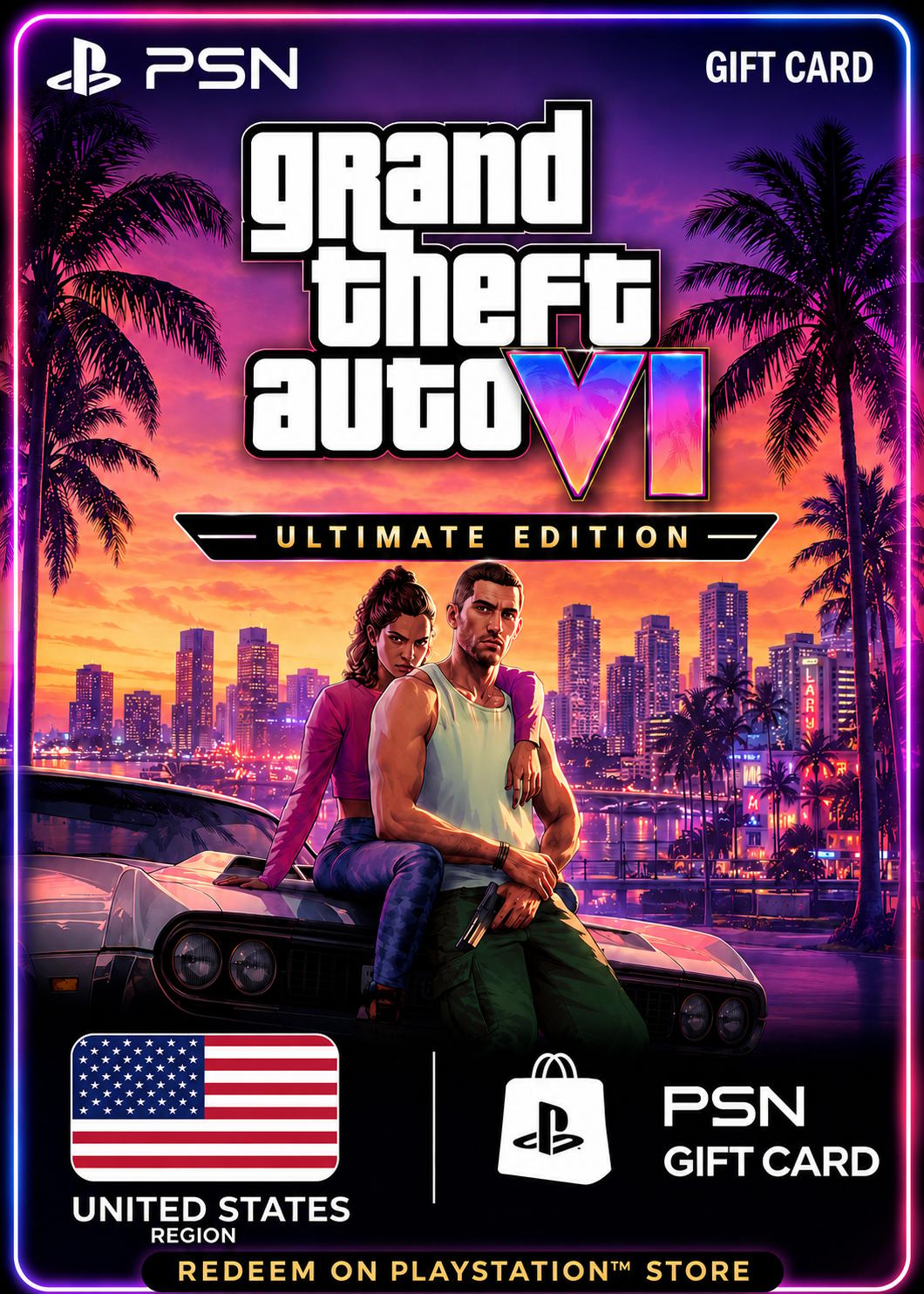 GTA 6: Ultimate Edition - PSN Gift Card (United States)
