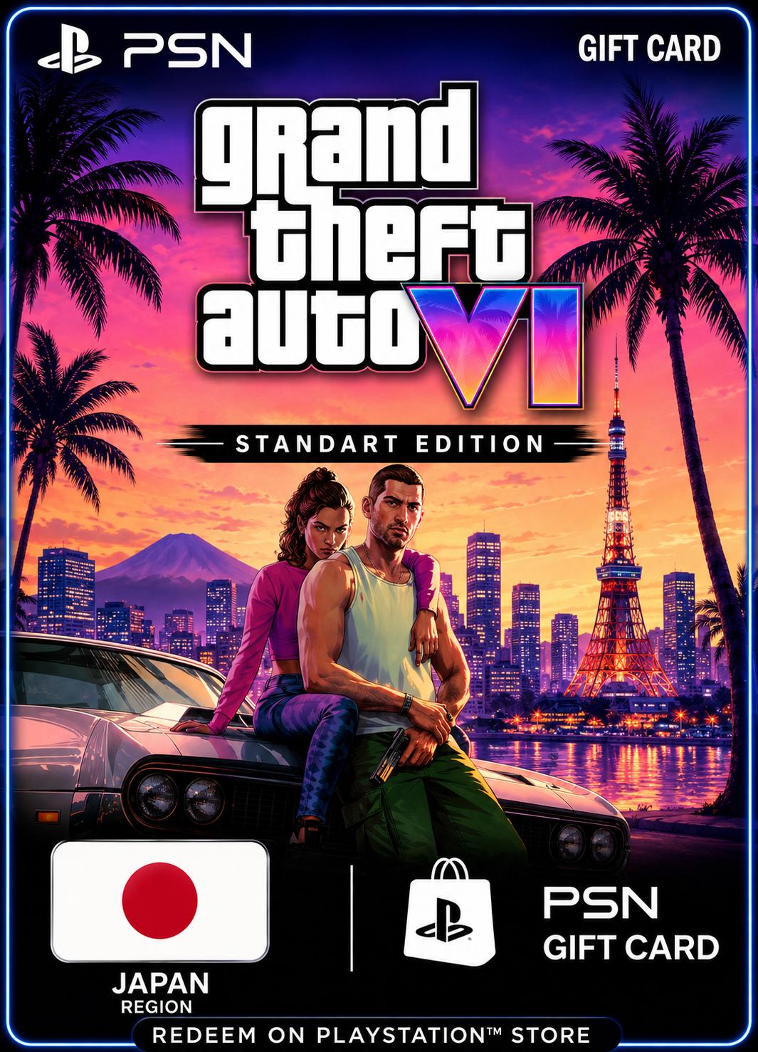 GTA 6: Standart Edition - PSN Gift Card (Japan)