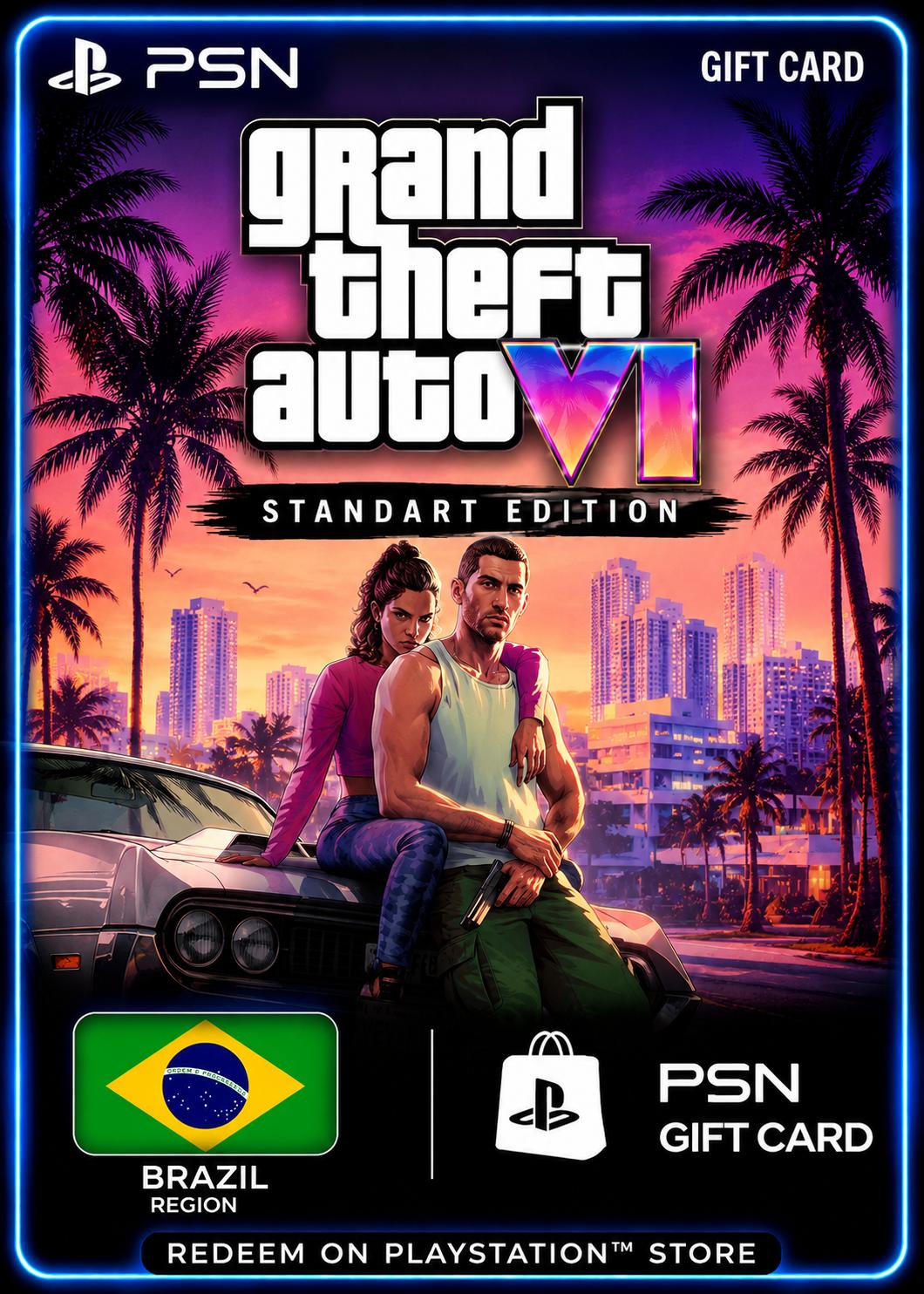 GTA 6: Standart Edition - PSN Gift Card (Brazil)