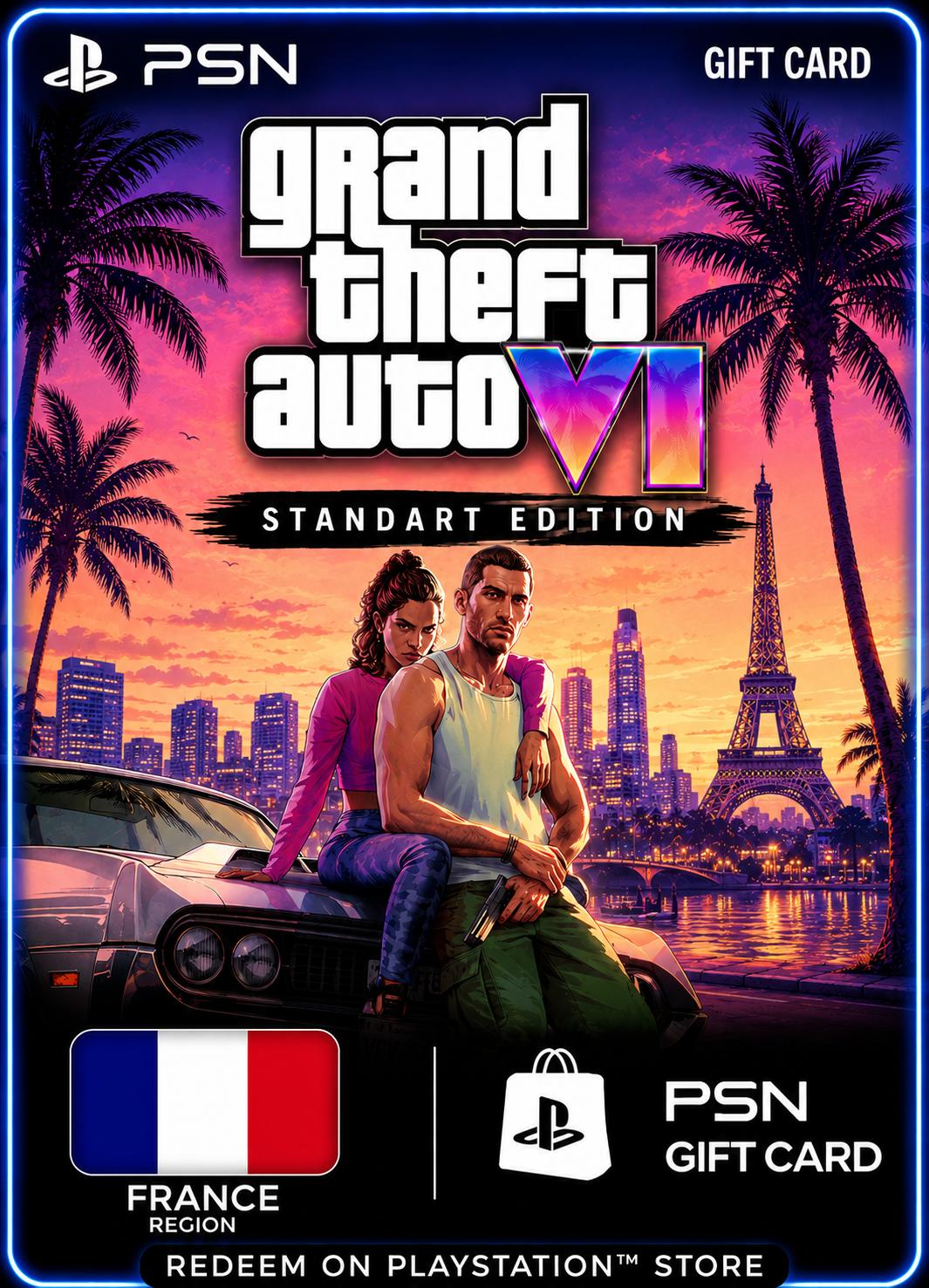 GTA 6: Standart Edition - PSN Gift Card (France)