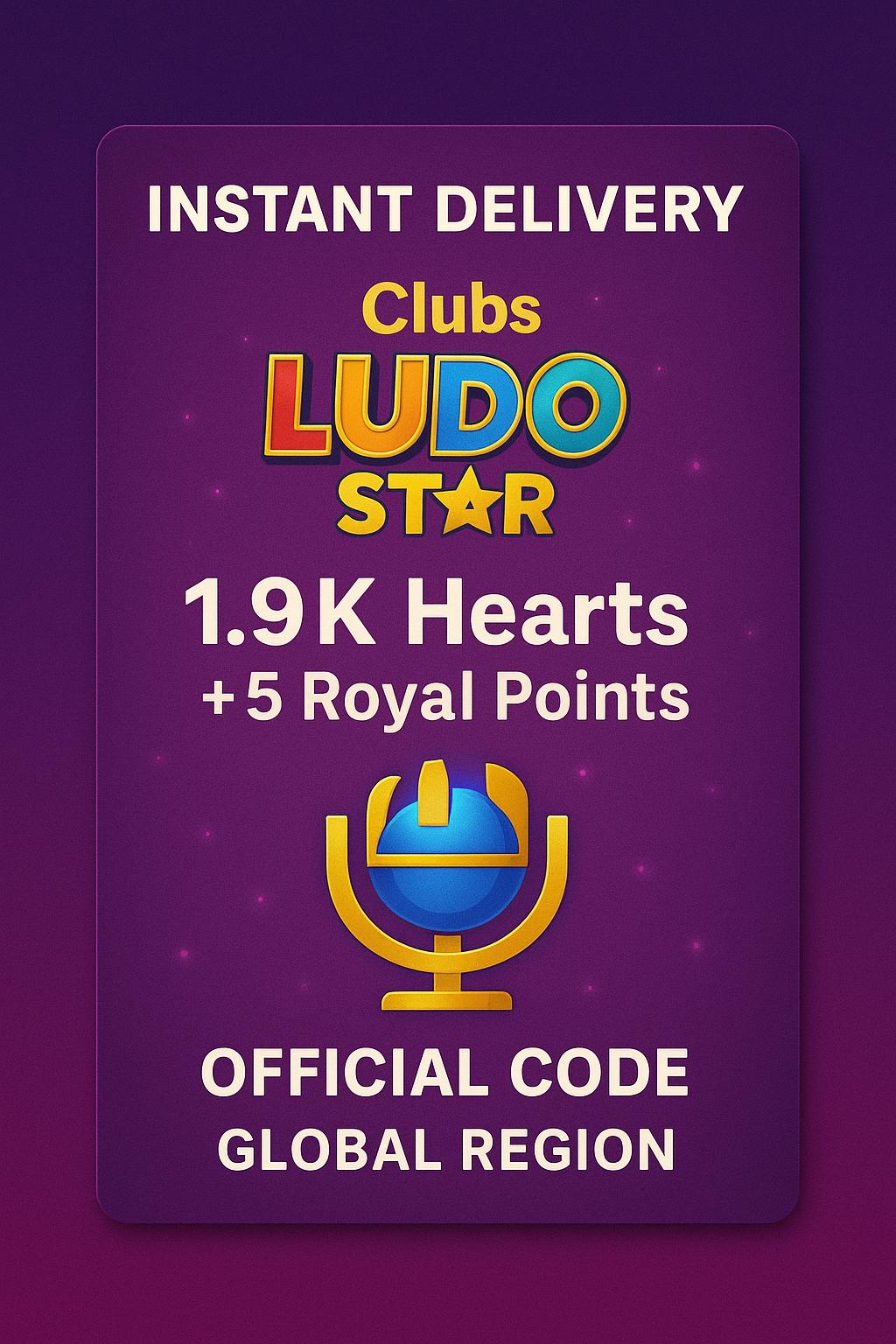 Clubs Ludo Star - 1.9K Καρδιές + 5 Βασιλικοί Πόντοι