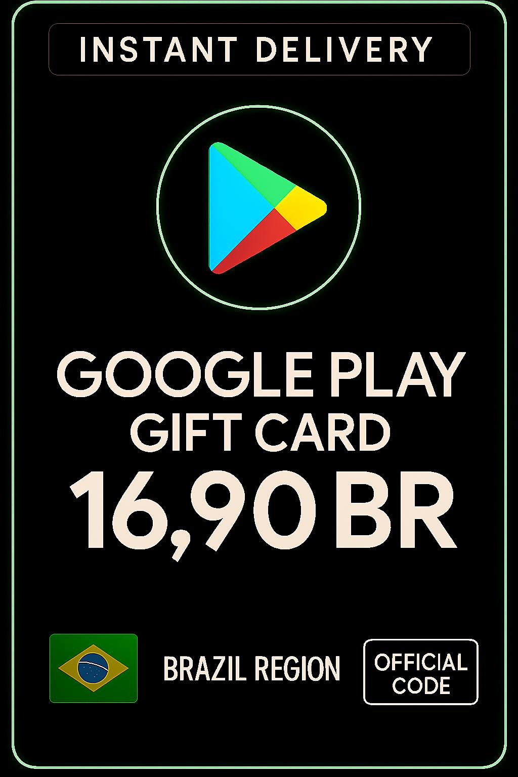Google Play նվեր քարտ - Բրազիլիա BR 16,90