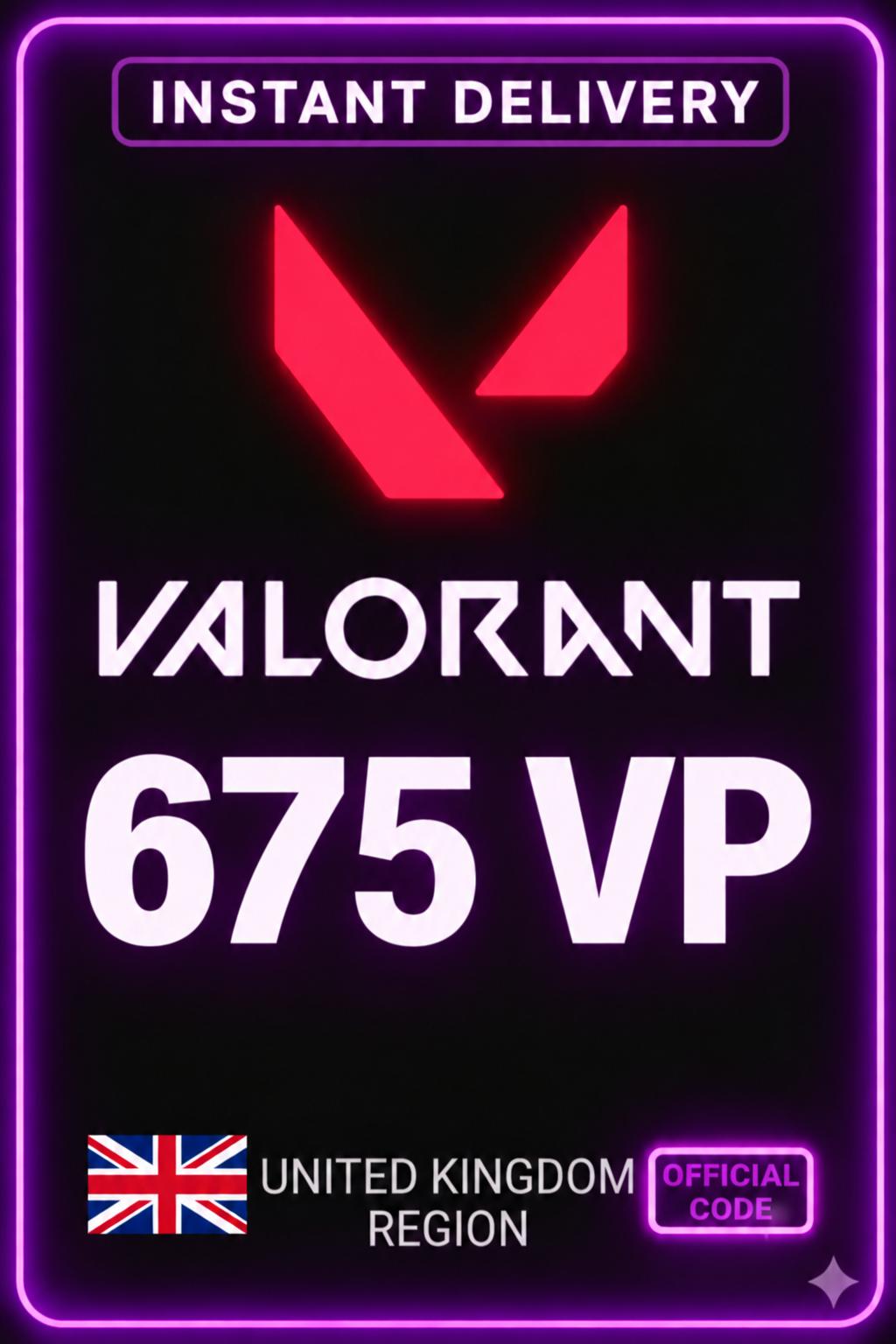 Valorant Points - 675 VP (UK Server)