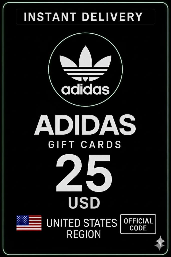 Adidas gavekort 25 USD
