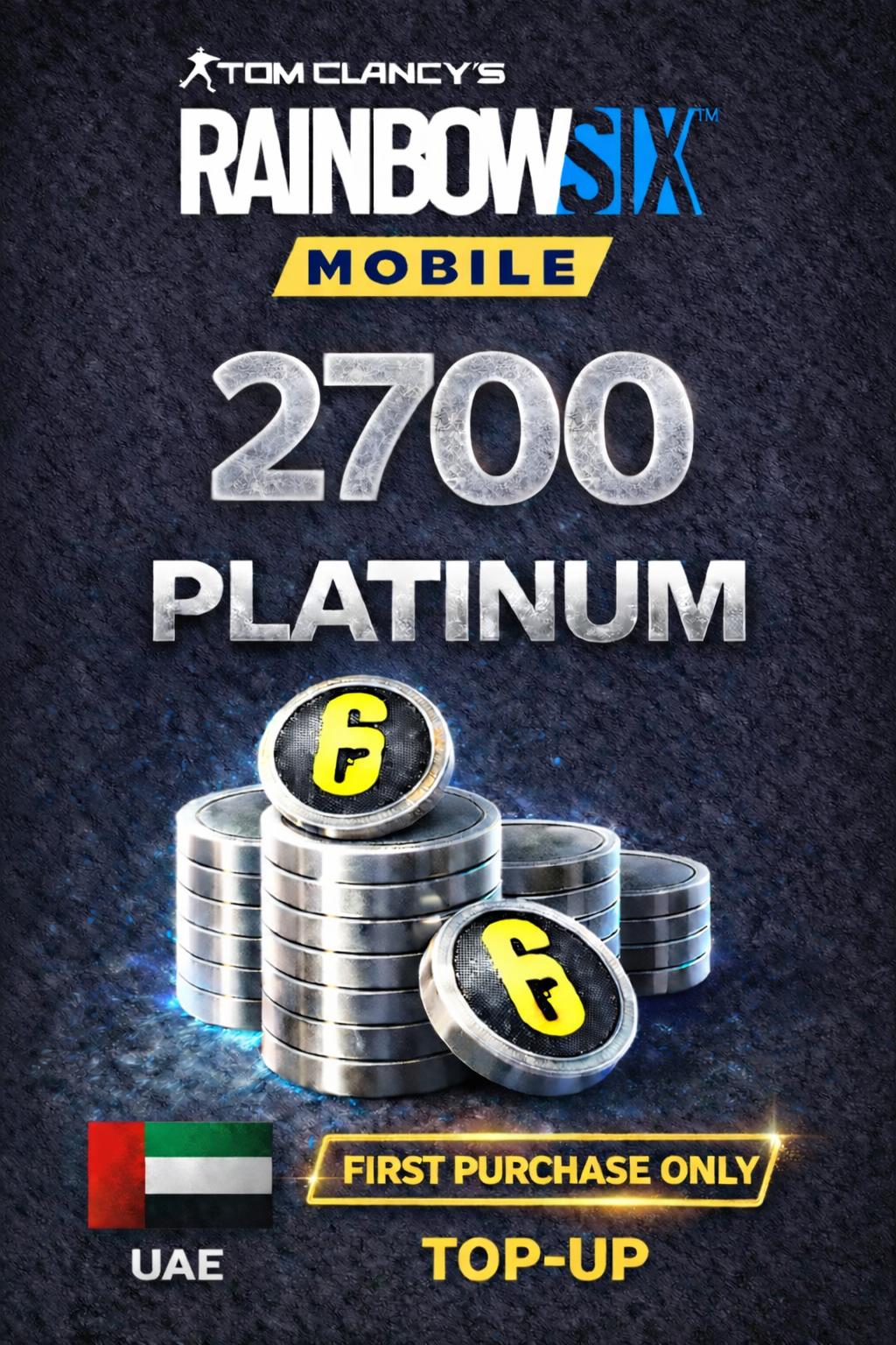 Rainbow Six Mobile - 2700 Platinum (FIRST PURCHASE ONLY) (UAE)