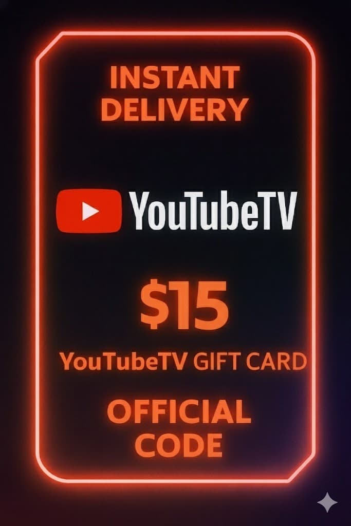 YouTube TV उपहार कार्ड - 15$