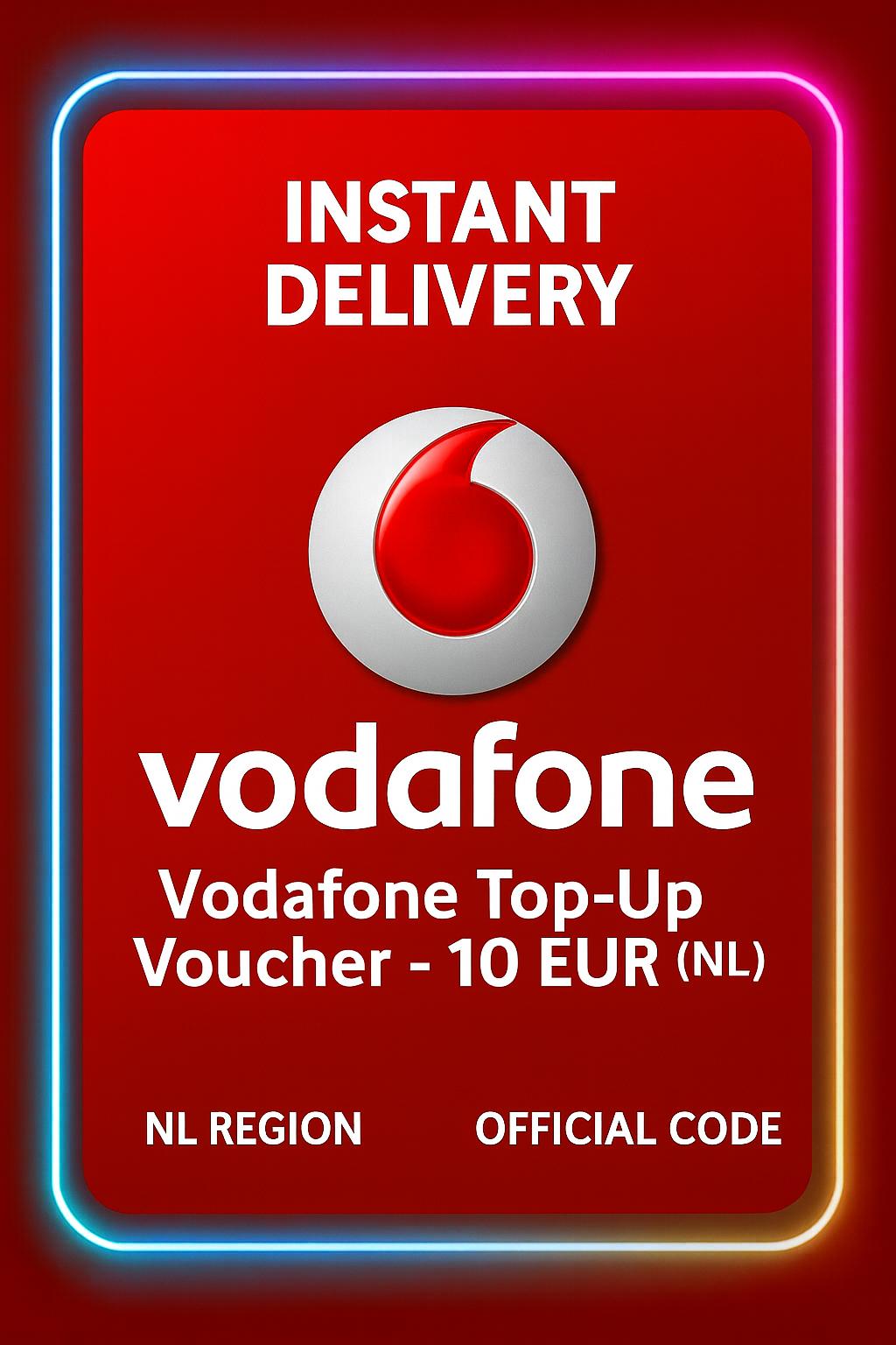Vodafone Inneignarkort - 10 EUR (NL)