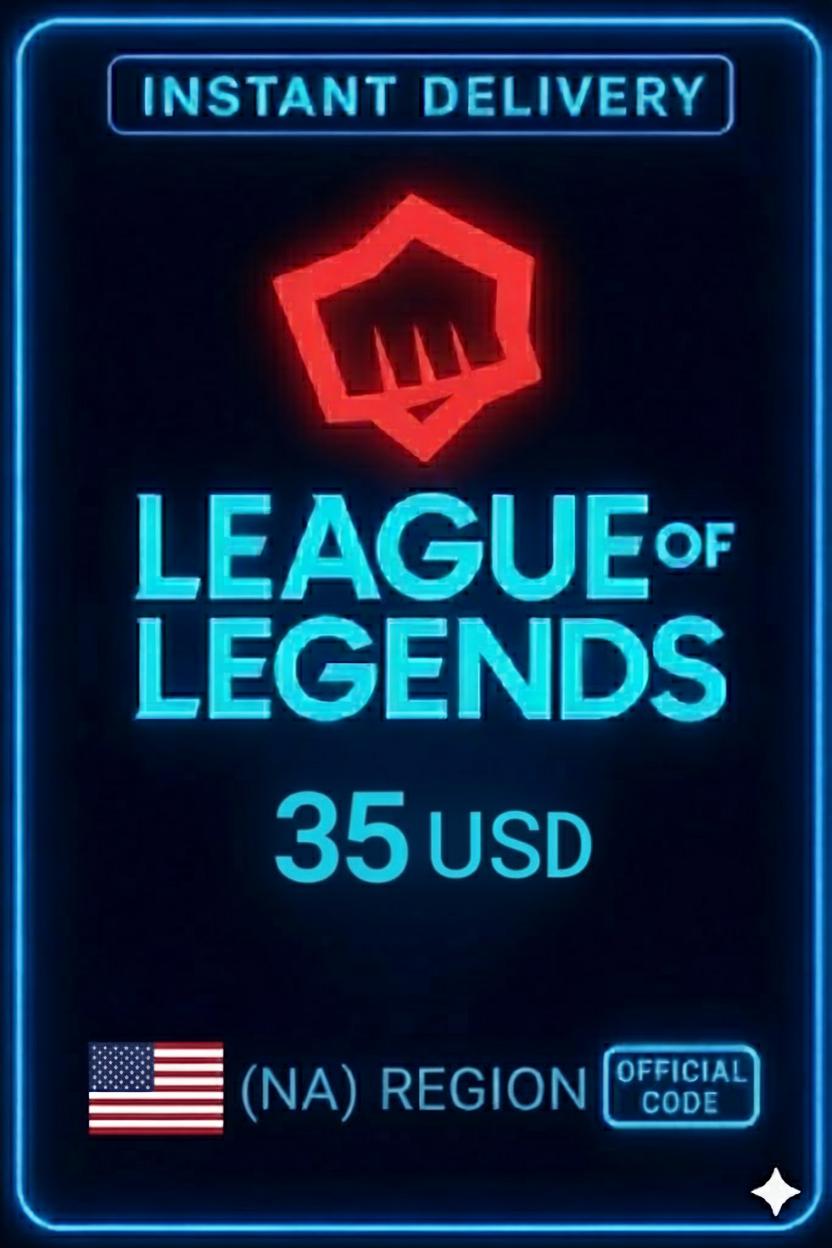 League Of Legends NA 35 Usd Riot Gift Card