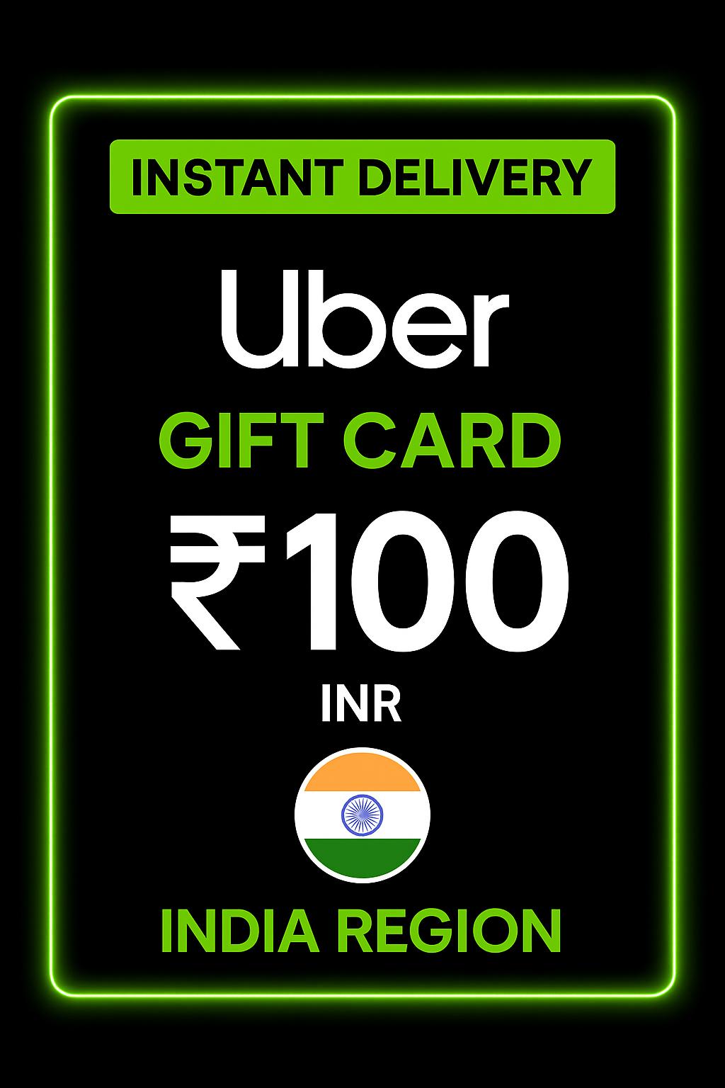 Uber Gift Card - 100 INR