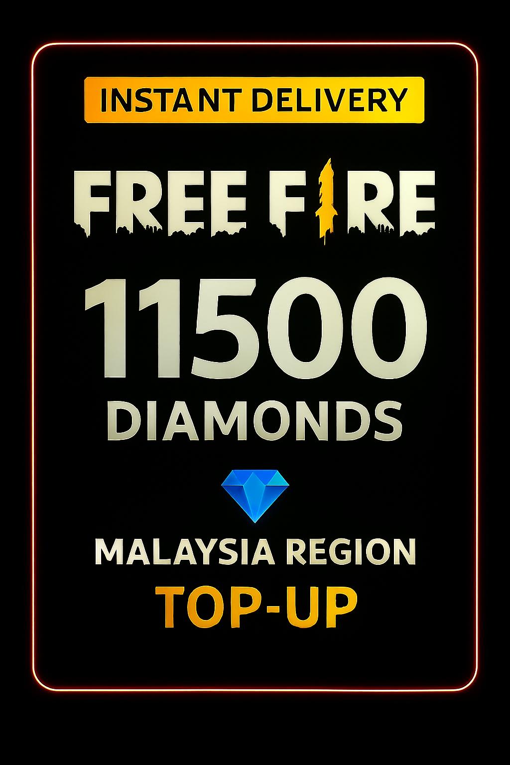 Recarga de 11500 Diamantes de Free Fire (Malasia)