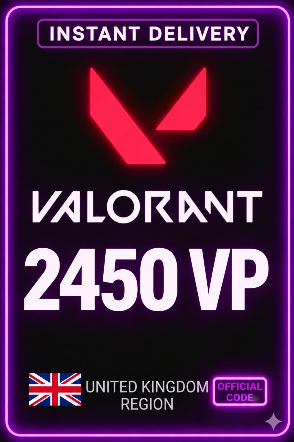 Valorant Points - 2450 VP (UK Server)