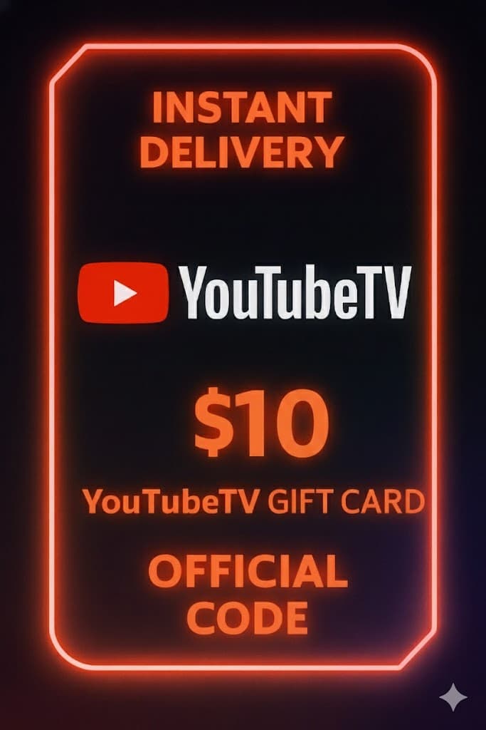 YouTube TV उपहार कार्ड - 10$