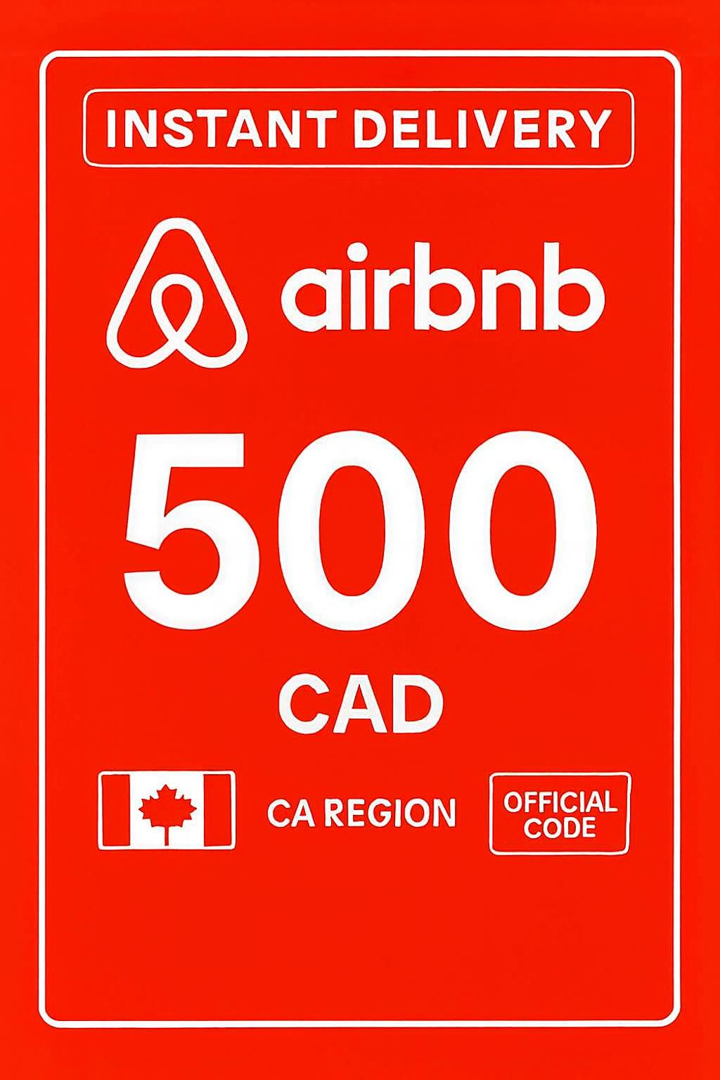Airbnb Gift Card - 500 CAD (Canada)