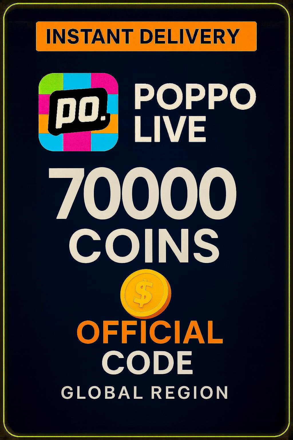 Poppo Live - 70000 Coin