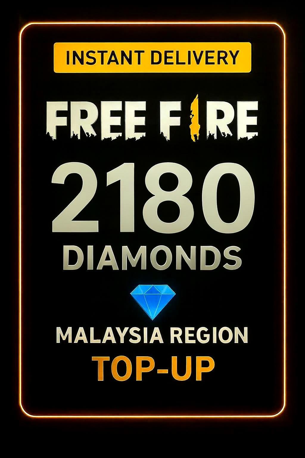 Recarga de 2180 Diamantes de Free Fire (Malasia)