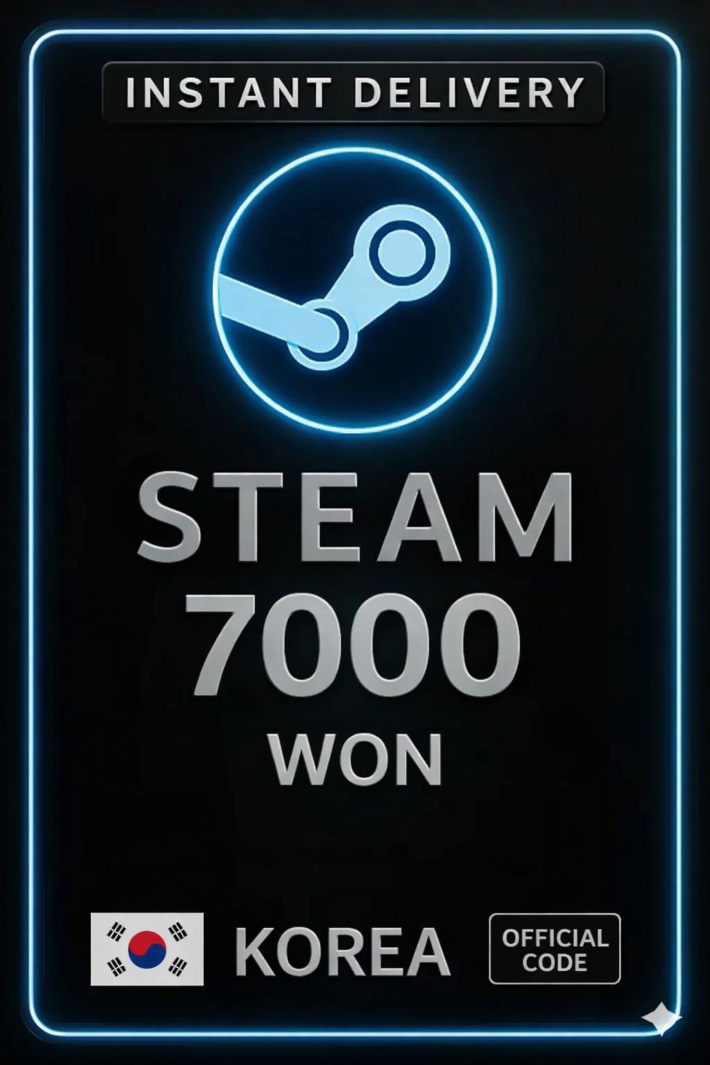 Steam Wallet Code Korea 7000 WON