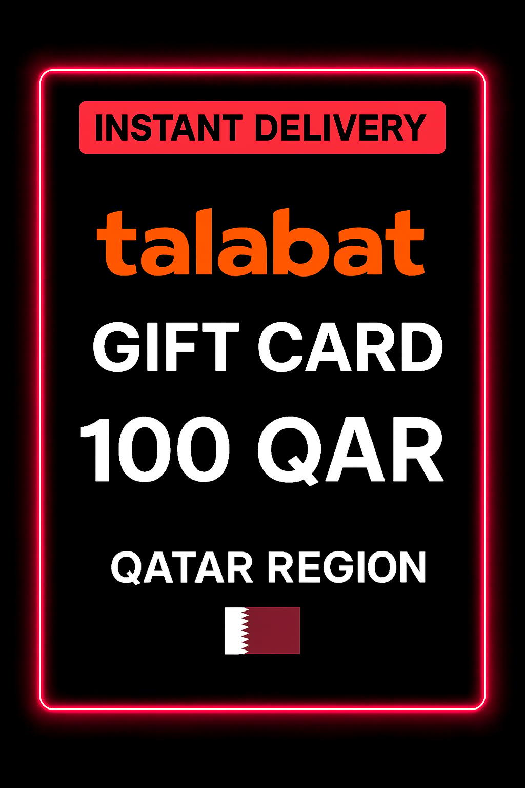 Talabat նվեր քարտ Քաթար - 100 QAR
