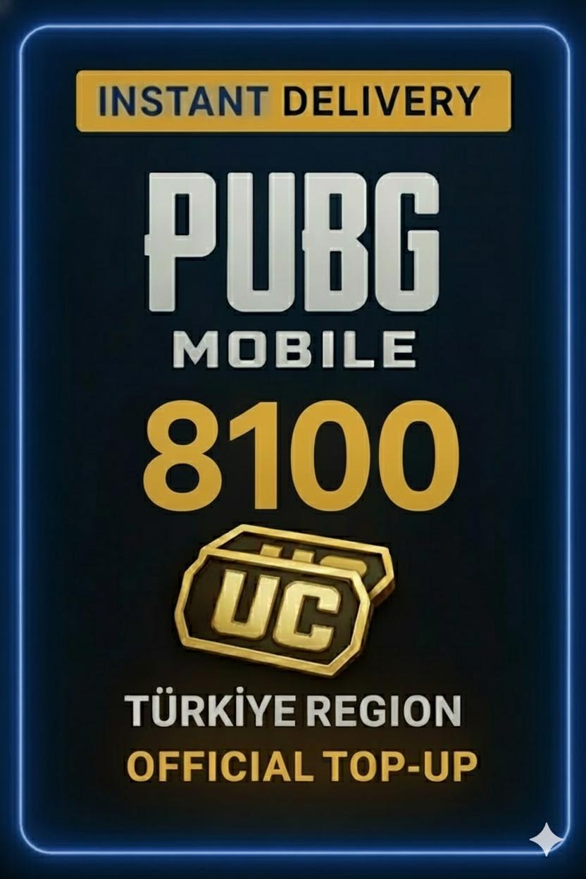 PUBG Mobile - 8100 UC Top-Up (Turkey)