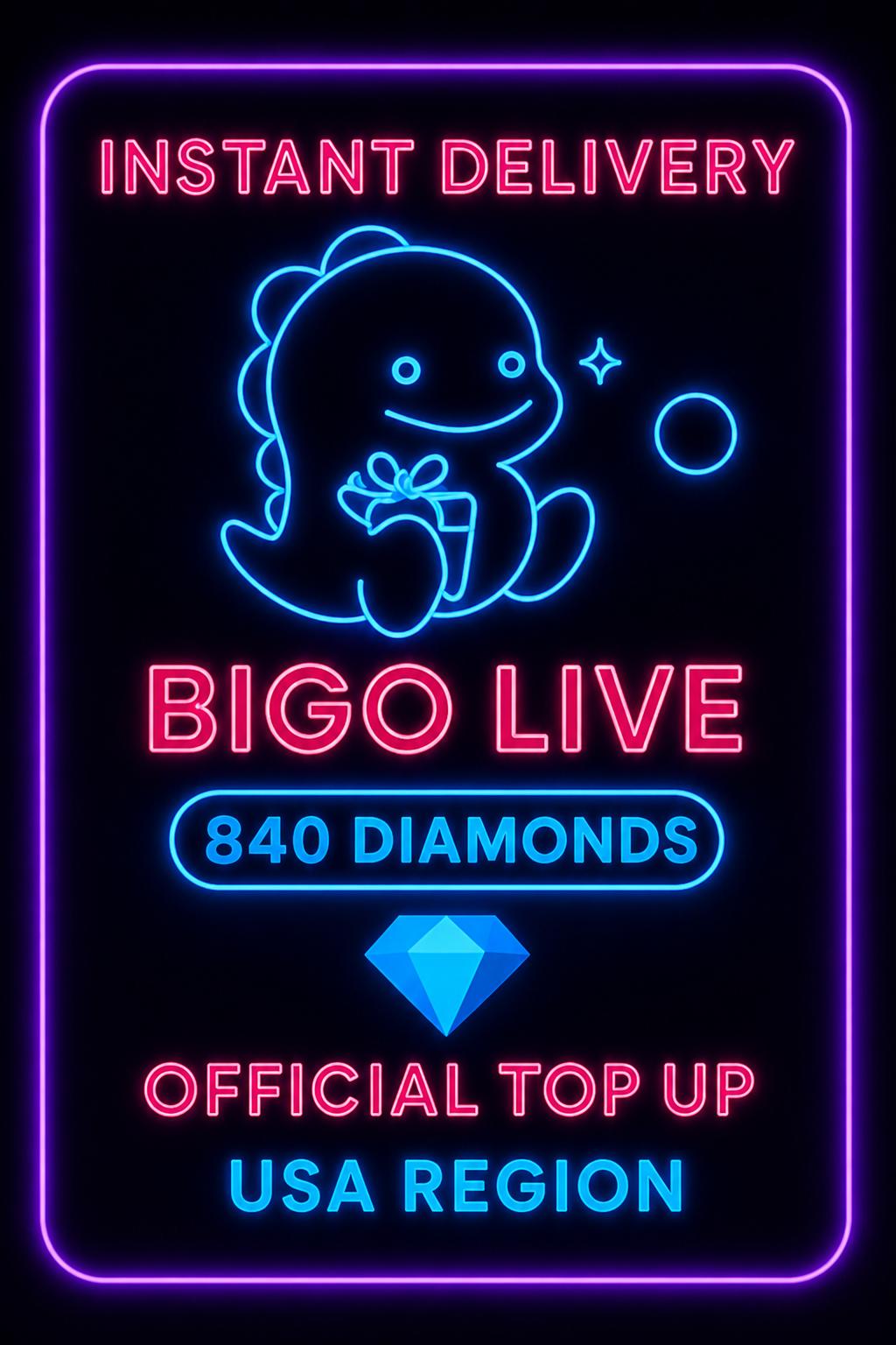 Bigo Live - 840 Diamonds (Top-Up) (US)