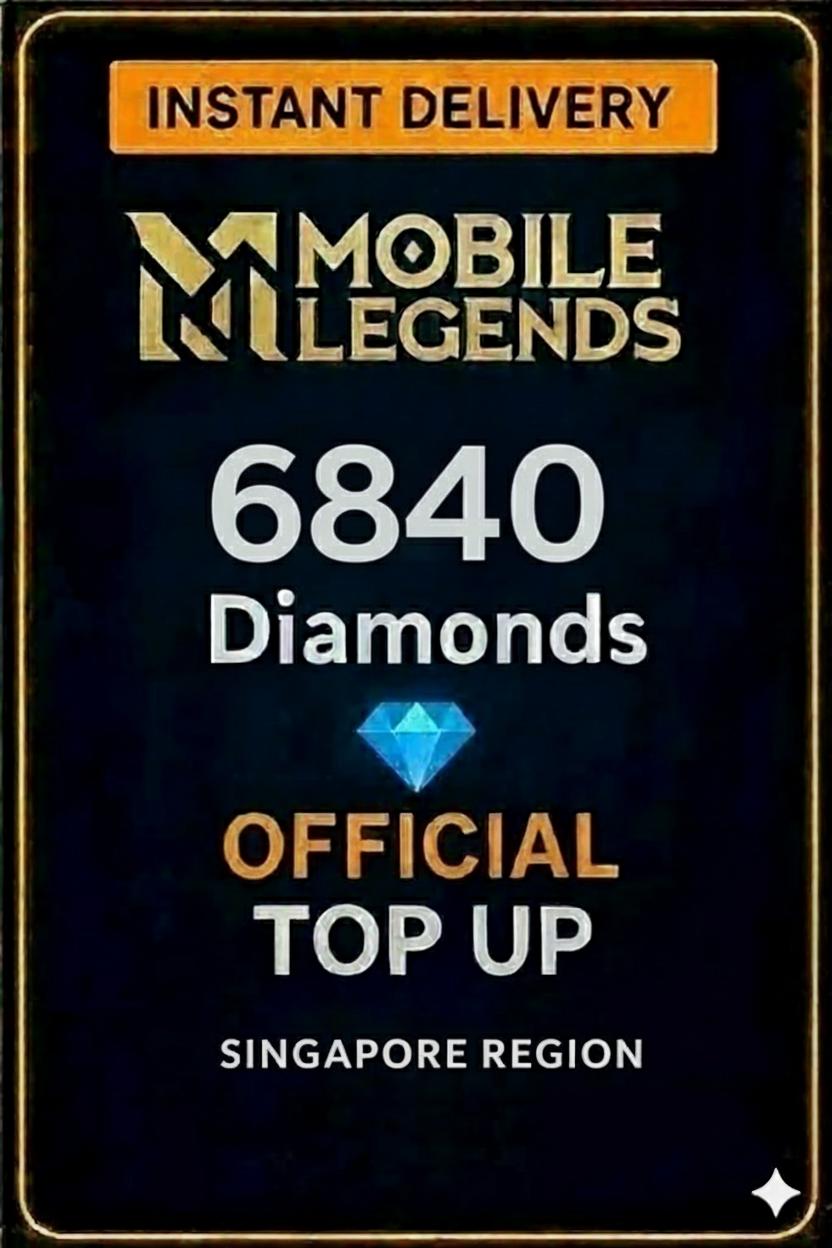 Mobile Legends - 6840 Diamonds Top-Up (Singapore)
