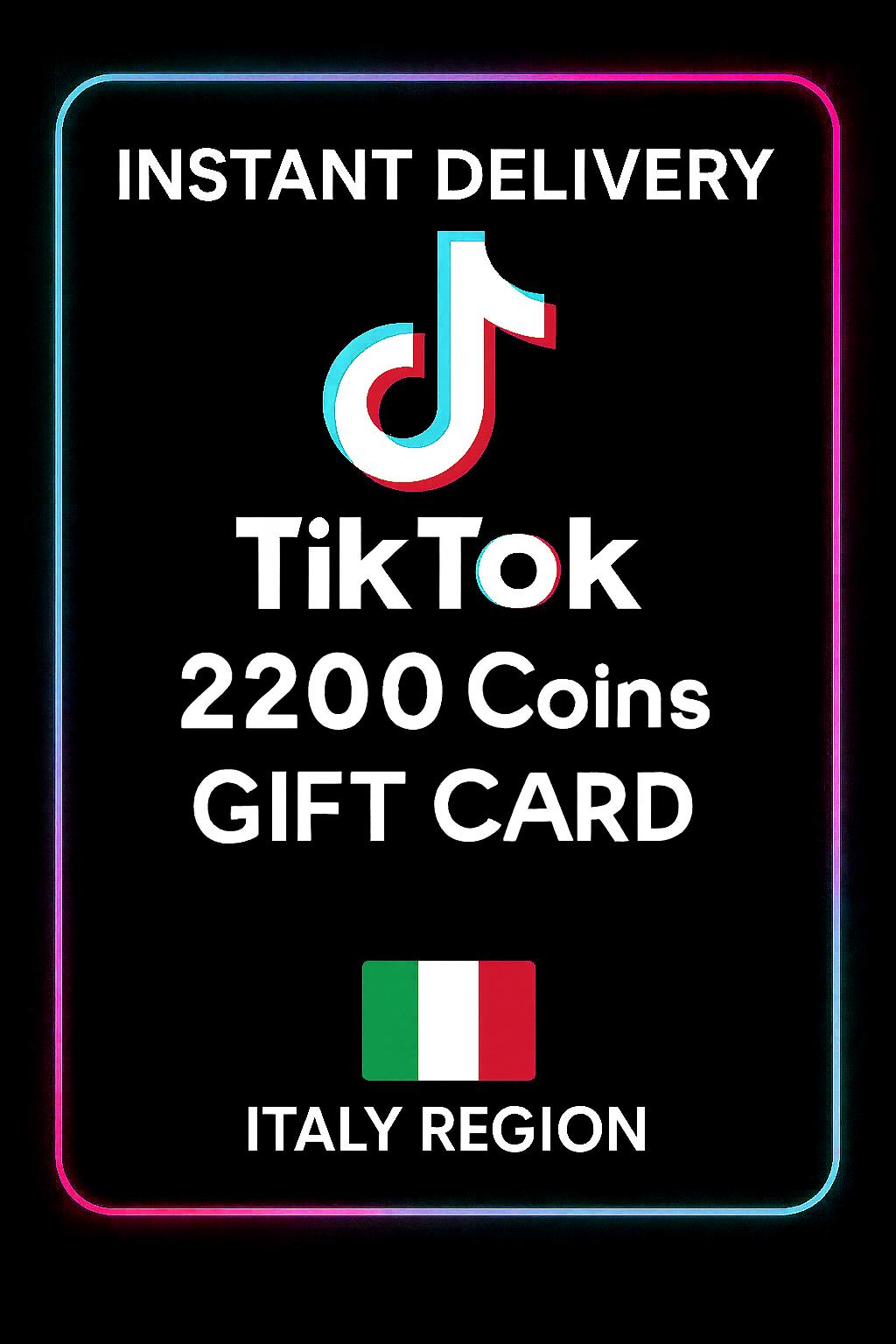TikTok 2200 Теңге Подаркалык Картасы (Италия)