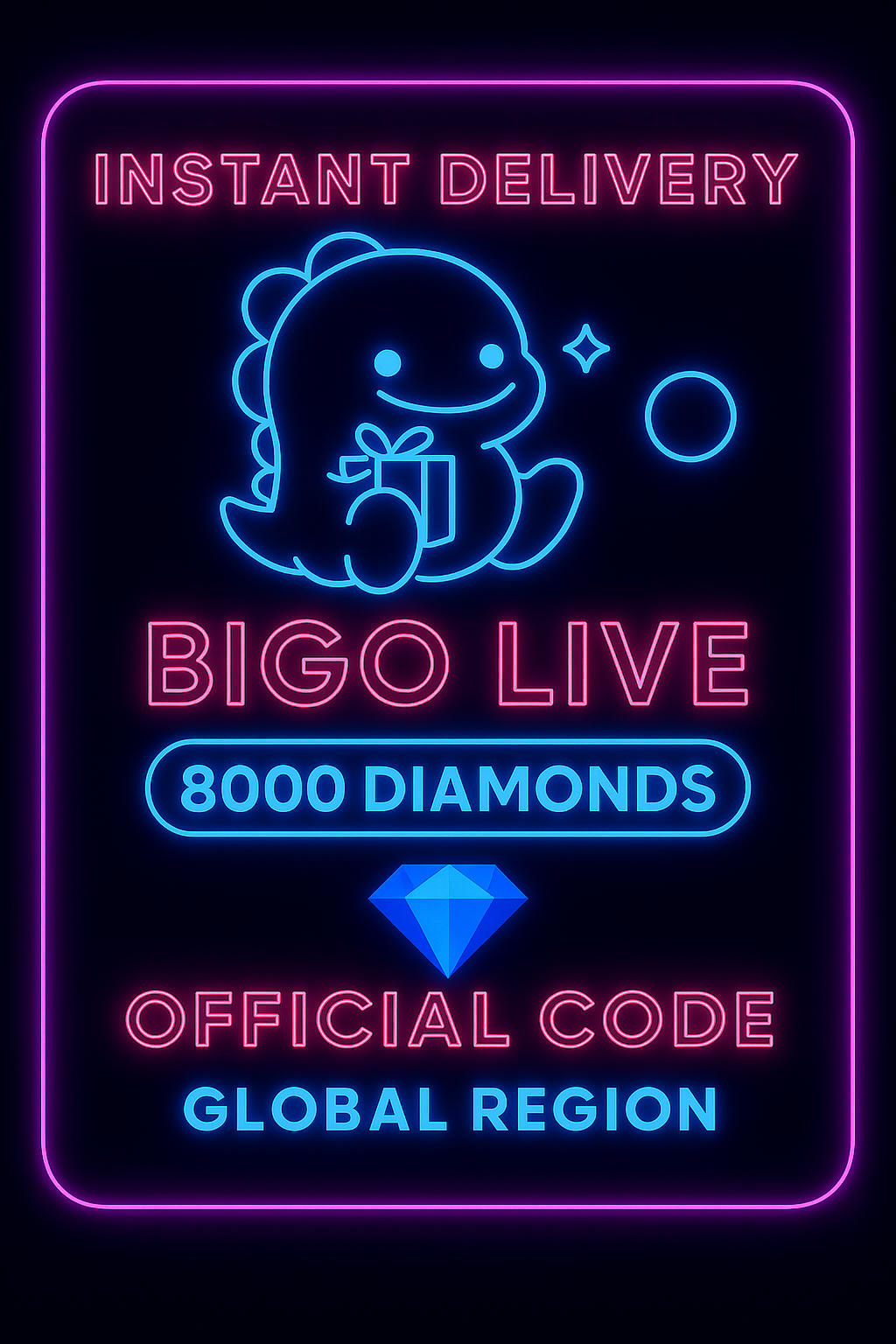Bigo Live - 8000 ダイヤモンド (Global)