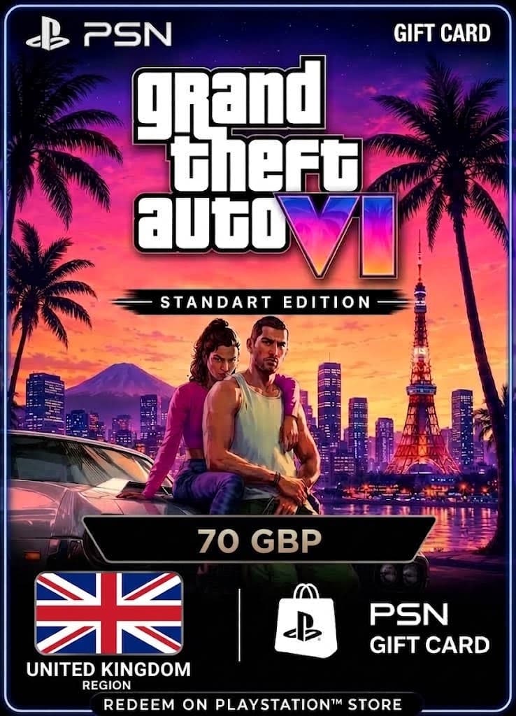 GTA 6: Standart Edition - PSN Gift Card 70 GBP (United Kingdom)