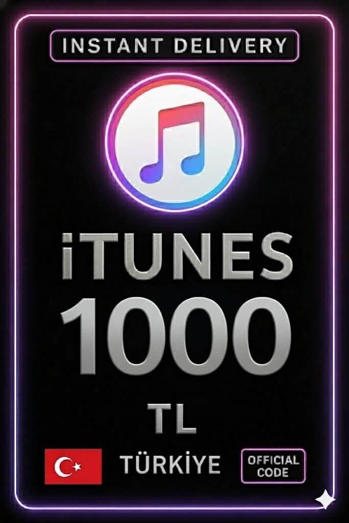 iTunes Hediye Kartı 1000 TL Bakiye