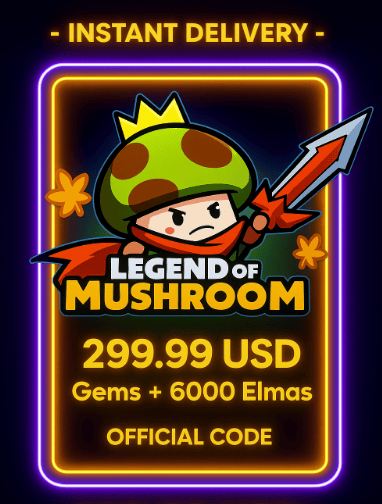 Legende van Paddestoel 299,99 USD Edelstenen + 6000 Elmas