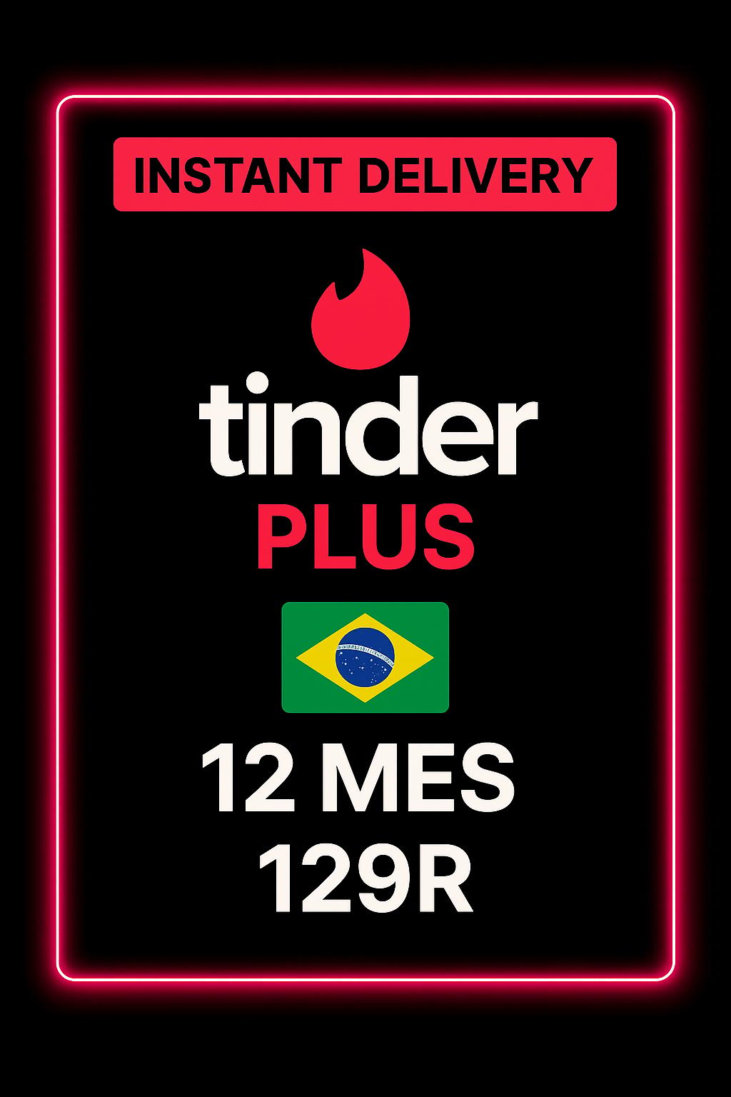 Tinder Plus 12 Měsíců 129R - Brazílie