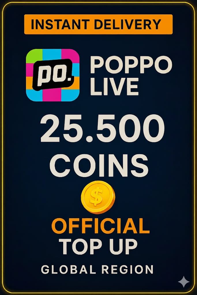 Poppo Live - 25500 Coins (Top-Up)