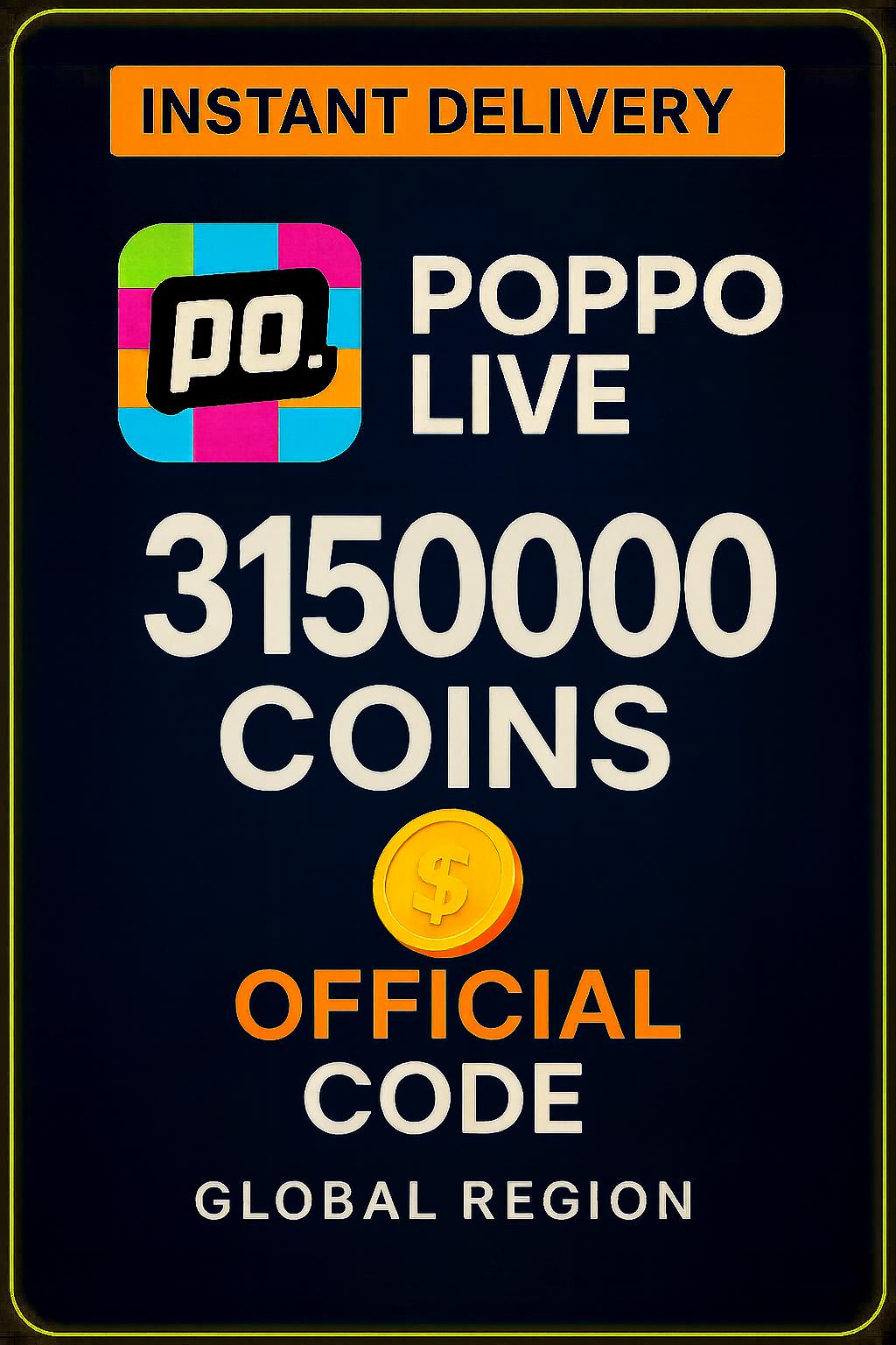 Poppo Live - 3150000 Coin