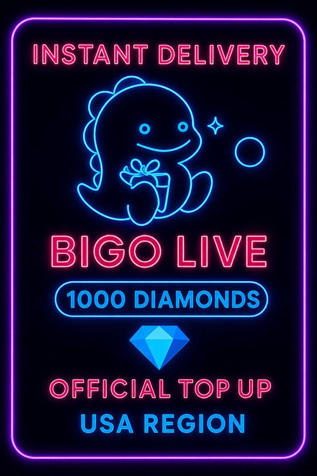 Bigo Live - 1000 Diamonds (Top-Up) (US)