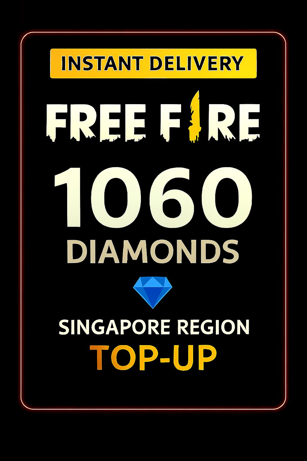Recarga de 1060 Diamantes en Free Fire (Singapur)