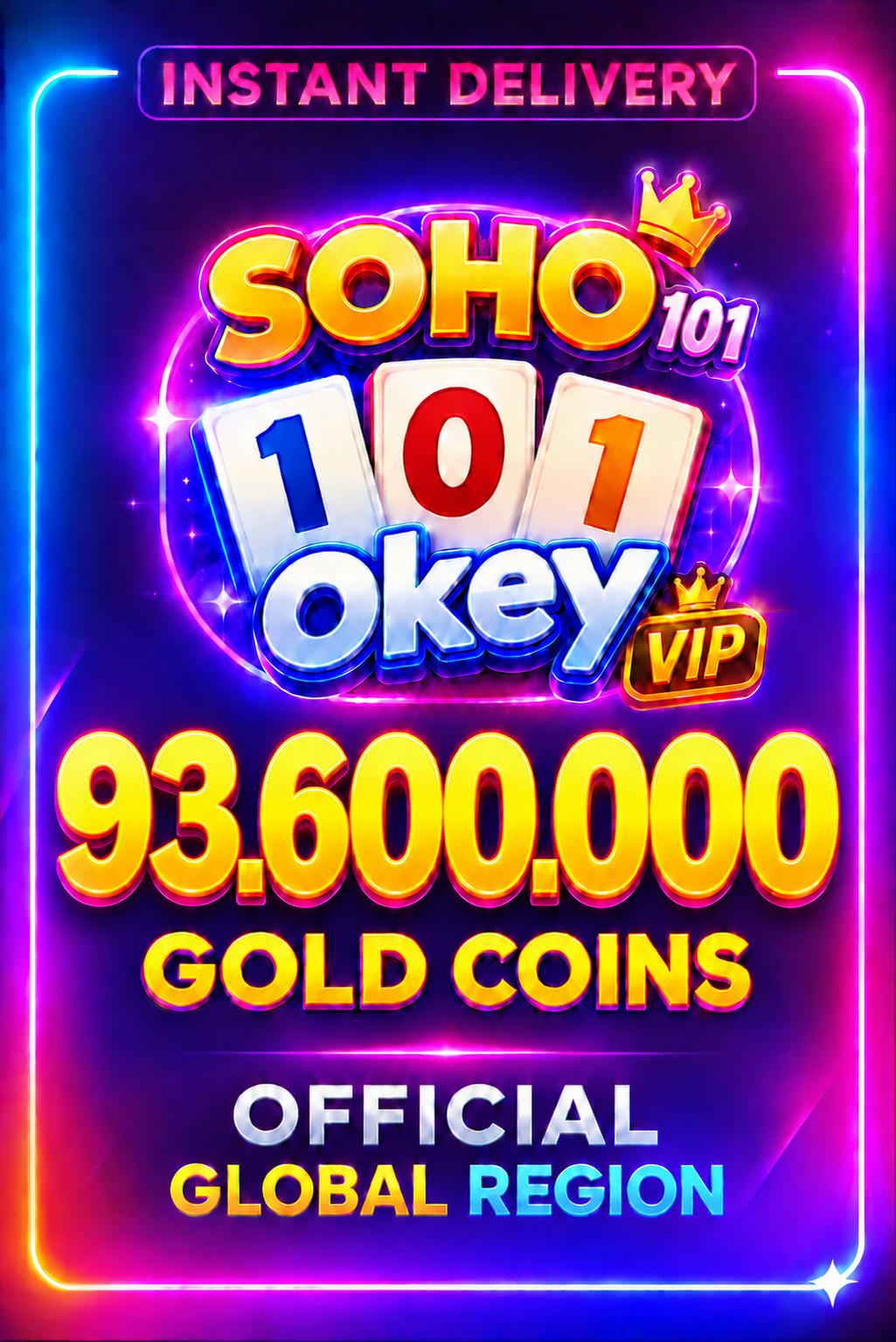 Soho 101 Okey VIP 93.600.000 Gold Coins