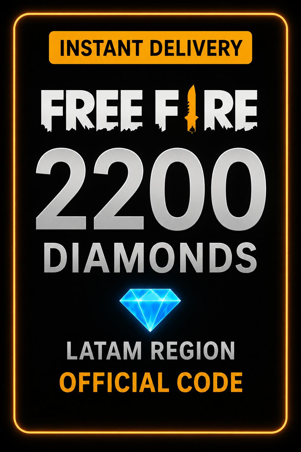 Código de 2200 Diamantes Free Fire (LATAM)