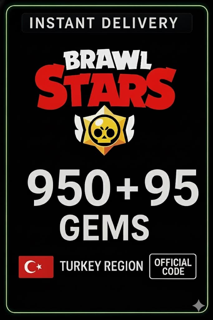 Brawl Stars 950 + 95 Gems (Top-Up) - Turkey