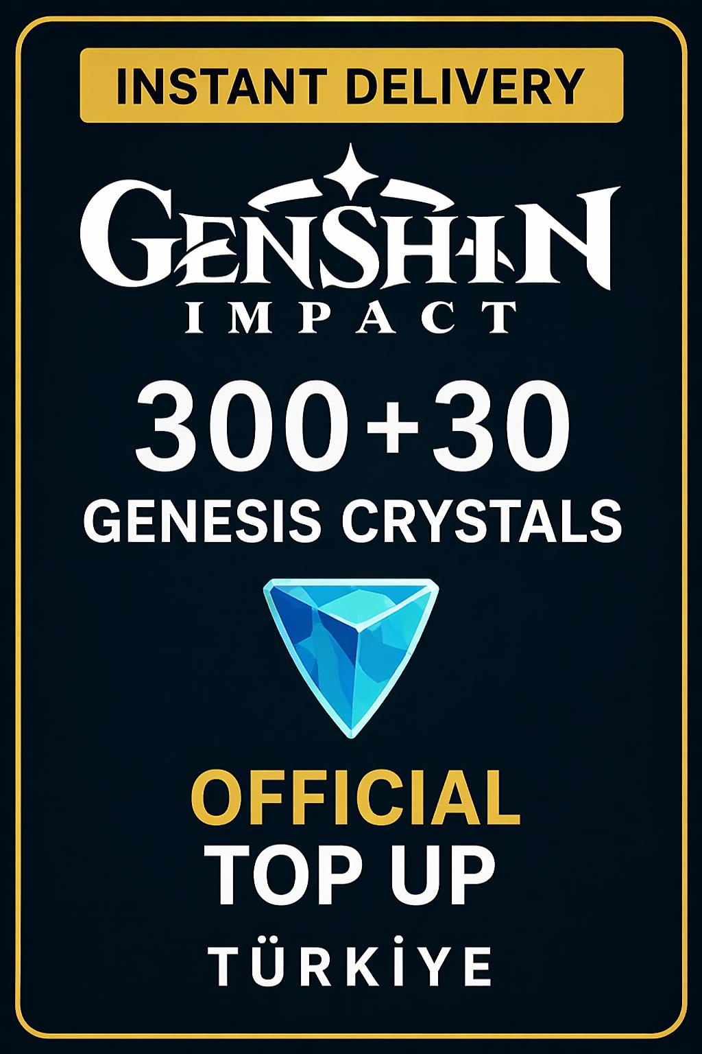 Genshin Impact 300 + 30 Genesis Crystals Top Up (Türkiye)